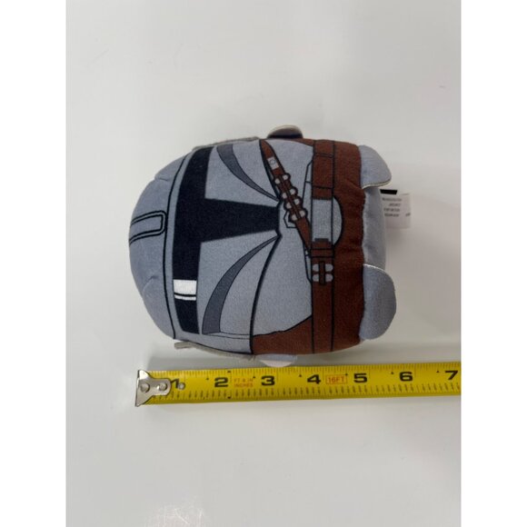 Star Wars The Mandalorian Cuutopia Plush 5″ Helmeted Gray Brown Toy - Picture 10 of 10